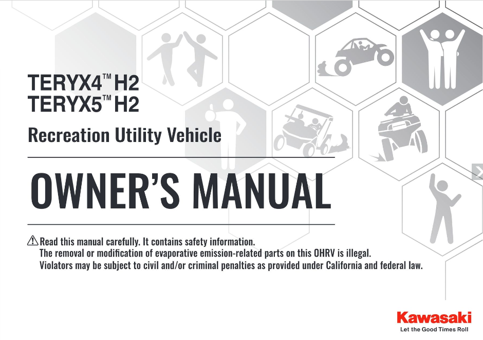 Kawasaki Teryx H2 Owner's Manual -Link ONLY